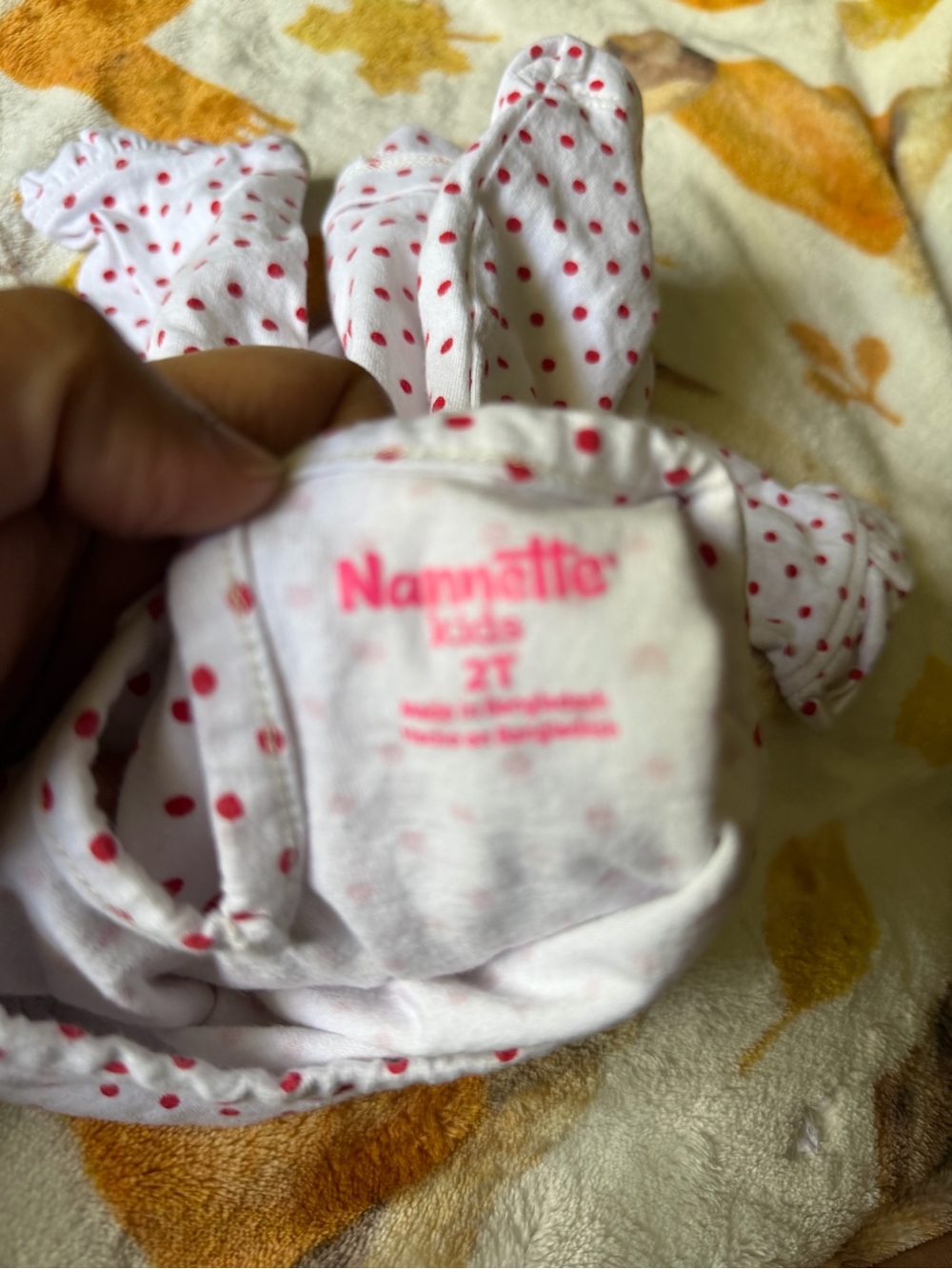 Nannette Kids White Pink Polka Dots